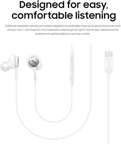 Samsung EO-IC100BBEGUS Corded Type-C Earphones, Black (Renewed) in Kuwait