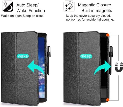 SAMSUNG 2021 Galaxy Tab A7 Lite 8.7" Inch 32 GB Android 11 Touchscreen International Tablet Bundle – PU Leather Case, Screen Protector, Stylus and 32GB microSD Card in Saudi Arabia