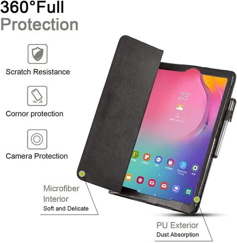 SAMSUNG 2021 Galaxy Tab A7 Lite 8.7" Inch 32 GB Android 11 Touchscreen International Tablet Bundle – PU Leather Case, Screen Protector, Stylus and 32GB microSD Card in Saudi Arabia