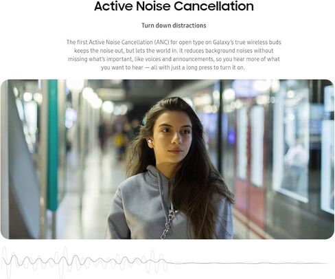 سماعات أذن Samsung Galaxy Buds Live (ANC) بخاصية إلغاء الضوضاء النشطة TWS Open Type Wireless Bluetooth 5.0 لأجهزة iOS وAndroid، برامج تشغيل 12 مم، الطراز الدولي - SM-R180 (أسود غامض) (متجدد) in Kuwait