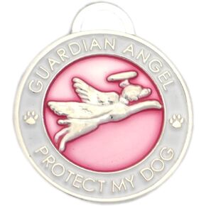 Luxepets Pet Collar Charm, Guardian Angel Dog, Pink in Kuwait