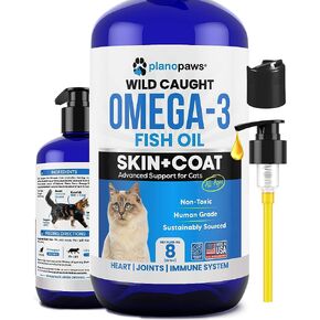 Omega 3 Fish Oil for Cats - Wild Caught, Skin and Coat, 12 fl oz Liquid in Saudi Arabia