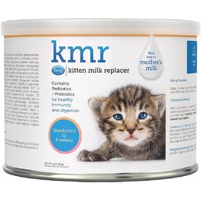 PetAg KMR Kitten Milk Replacer Powder - 12 oz - Powdered Kitten Formula with Prebiotics, Probiotics & Vitamins for Kittens Newborn to Six Weeks Old - Easy to Digest