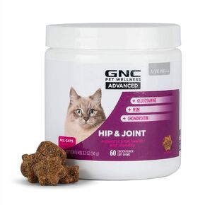 GNC Pets ADVANCED Calming Cat Chews Cats, 60 ct | Chicken Flavored Cat Soft Chews for Calming & Relaxation | Thiamine, L-Tryptophan, & Chamomile Cat Calming Supplements | Made in the USA