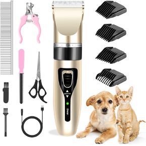 ماكينة قص الكلاب من يوكي، مجموعة أدوات العناية بالكلاب الكهربائية، ماكينة قص كهربائية لاسلكية قابلة لإعادة الشحن للكلاب والقطط والحيوانات الأليفة الأخرى in Kuwait