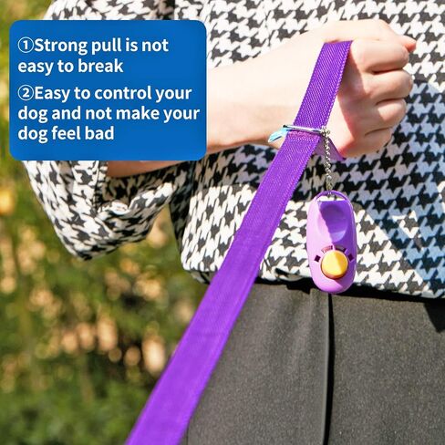 BAAPET 15 ft 20 ft 30 ft 50 ft 100 ft Long Dog Training Leash for Dog Training, Play, Camping, or Backyard Lead with Training Clickers for Small, Medium and Large Dogs or Cats (20 Feet, Black) in Kuwait