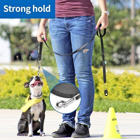 BAAPET 15 ft 20 ft 30 ft 50 ft 100 ft Long Dog Training Leash for Dog Training, Play, Camping, or Backyard Lead with Training Clickers for Small, Medium and Large Dogs or Cats (20 Feet, Black) in Kuwait
