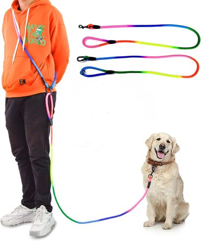 Hands Free Dog Leash 9.8ft Rope Crossbody Dog Leash Reflective for Large Medium Small Dogs Walking, Jogging and Running，Dog Training Leash (Blue, 9.8Ft) in Kuwait