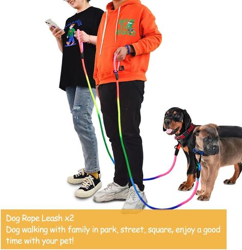 Hands Free Dog Leash 9.8ft Rope Crossbody Dog Leash Reflective for Large Medium Small Dogs Walking, Jogging and Running，Dog Training Leash (Blue, 9.8Ft) in Kuwait