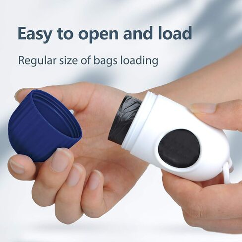 Fida Retractable Dog Leash with Dispenser and Poop Bags, 16ft, White & Pink in Saudi Arabia