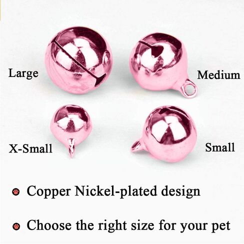 4 Sets Cat Bell for Dog Collar Charm Training Pet Pendant Accessories with 2 Pack Stainless Steel Dog Tag Clips(2 X-Small Silver) in Kuwait