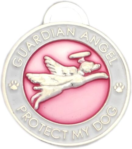 Luxepets Pet Collar Charm, Guardian Angel Dog, Pink in Kuwait