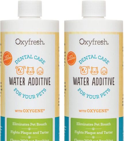 Oxyfresh Premium Pet Dental Care Solution Pet Water Additive: Best Way to Eliminate Bad Dog Breath and Cat Bad Breath - Fights Tartar & Plaque - So Easy, Just Add to Water! Vet Recommended 16 oz. in Saudi Arabia