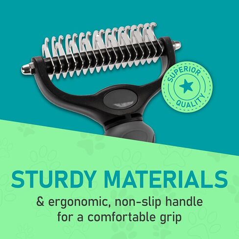 Maxpower Planet Original Pet Grooming Rake - Double-Sided Deshedding Dematting Tool, Undercoat Rake for Dogs & Cats, Extra-Wide Dog Grooming Brush & Deshedder Comb for Long Hair, Reduces Shedding 95% in Kuwait