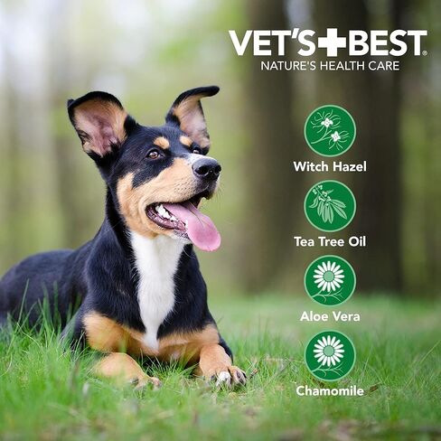Vet's Best Dog Ear Cleaner Kit - Multi-Symptom Ear Relief - Wash & Dry Treatment - Alcohol-free in Kuwait