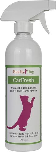 CatFresh Oatmeal Skin & Coat Spray Cleanses & Detangles, Soothes Irritations That Cause Excessive Licking, Chewing & Scratching, Moisturizes & Rejuvenates Skin, Neutralizes Odors & Removes Dander in Kuwait
