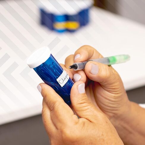 توب كلاس فانتشيرز زجاجات حبوب الدواء الفارغة مع ملصقات وأغطية 15 عبوة من زجاجات حبوب الدواء الزرقاء مع أغطية سهلة الفتح 8 زجاجات دواء منظم دواء، أساسيات السفر، حاوية حرفية، تخزين الخرز in Kuwait