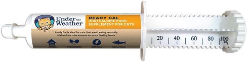 Under The Weather Pet | Ready Cal for Cats 100cc | High Calorie Supplement | Cat Weight Gainer and High Calorie Booster | 10 Vitamins, 7 Minerals & Omega Fatty Acids (for Cats 100cc) in Kuwait