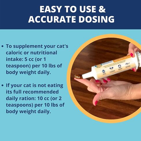 Under The Weather Pet | Ready Cal for Cats 100cc | High Calorie Supplement | Cat Weight Gainer and High Calorie Booster | 10 Vitamins, 7 Minerals & Omega Fatty Acids (for Cats 100cc) in Kuwait