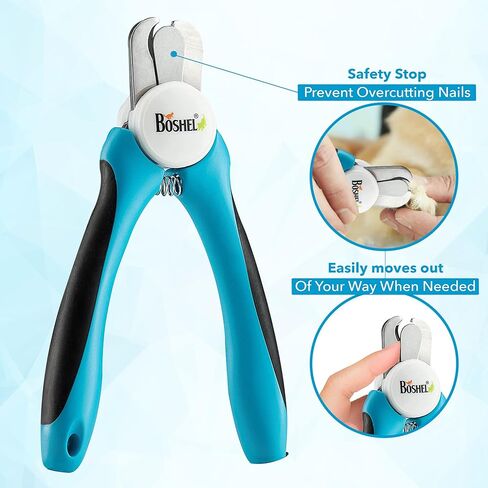 Boshel Small Dog Nail Clipper - Dog Nail Trimmer with Safety Guard, Dog Nail Clippers for Small Dogs & Cat, Razor-Sharp Dog Nail Trimmers, Puppy Toenail Cutter, Pet Nail Clippers for Dogs + Nail File in Kuwait