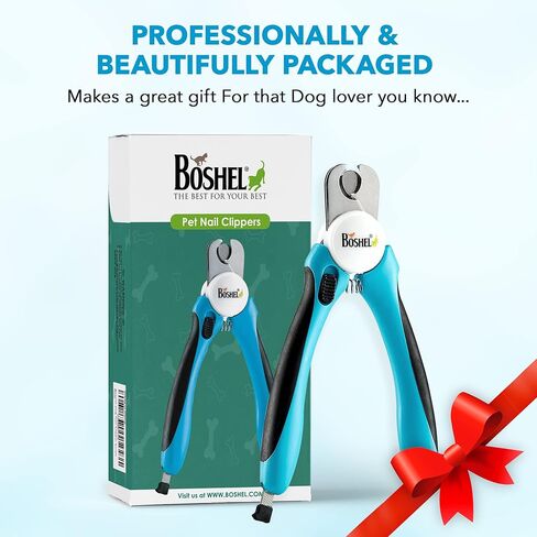 Boshel Small Dog Nail Clipper - Dog Nail Trimmer with Safety Guard, Dog Nail Clippers for Small Dogs & Cat, Razor-Sharp Dog Nail Trimmers, Puppy Toenail Cutter, Pet Nail Clippers for Dogs + Nail File in Kuwait