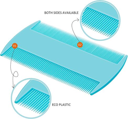 6 Pieces Pet Lice Combs Dog Grooming Flea Cat Tear Stain Comb for Removal Dandruff, Hair Stain, Nit(Pink, Light Blue, Dark Blue, Yellow) in Kuwait