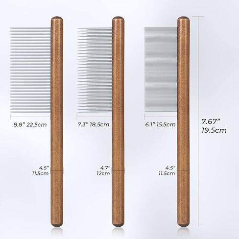 ماكسوس مشط للقطط، مشط خشبي صلب للحيوانات الاليفة للقطط، مشط شعر الارانب، يزيل القفز in Kuwait