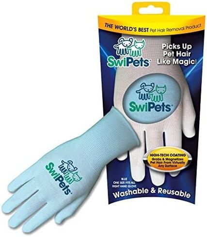 SwiPets Pet Hair Cleaning Glove, Double Pack, White in Saudi Arabia