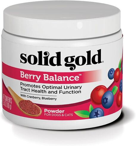 Solid Gold Cranberry Supplement for Dogs & Cats for Urinary Tract Health - Berry Balance Chews UTI + Bladder + Kidney Support for Cats and Dogs with Antioxidants in Kuwait