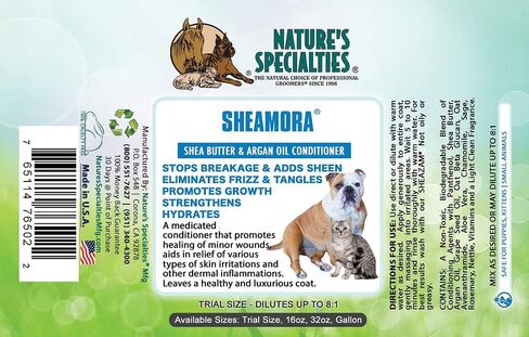 بلسم زبدة الشيا وزيت الأرغان من Nature's Specialities للكلاب والقطط، غير سام وقابل للتحلل البيولوجي، 16oz in Kuwait