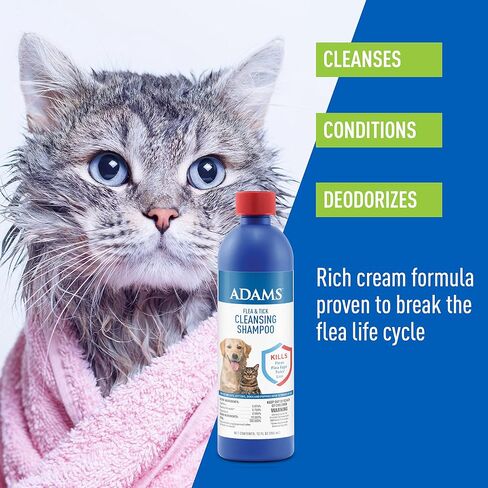Adams Flea & Tick Cleansing Shampoo 12 Ounces in Saudi Arabia