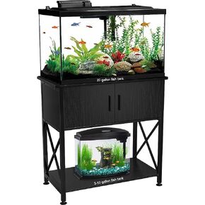 GDLF Fish Tank Stand Metal Aquarium Stand for up to 20 Gallon Long with Cabinet for Fish Tank Accessories Storage,28.7" L in Kuwait