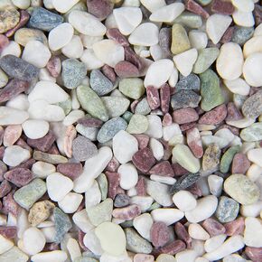 Decorative Pebbles - Blue, Green, Gray - 5-10 mm - 2.5lb Bag (packed wet to minimize dust. Once dry they will match The image colors)