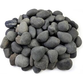 5lbs Black Stones Mexican Beach Pebbles, 2-3 Inch Natural Decorative Black River Rocks for Outdoor Landscaping, Aquarium Garden Walkways Paving Plant Rocks Fountain Painting Rocks