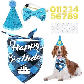 PET SHOW Pink Crown Dog Birthday Party Hat for Girls Reusable Birthday Party Cat Kitten Headband with 0-9 Figures Charms Grooming Accessories with Glue Pack of 1 in Saudi Arabia