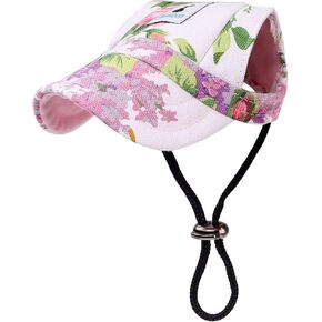 Pawaboo Dog Baseball Cap - Upgraded Elastic Ear Holes - Adjustable Dog Outdoor Sport Sun Protection Baseball Hat Cap Visor Sunbonnet Outfit for Small Medium Large Dogs, Small, Blue