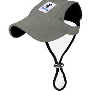 Pawaboo Dog Baseball Cap - Upgraded Elastic Ear Holes - Adjustable Dog Outdoor Sport Sun Protection Baseball Hat Cap Visor Sunbonnet Outfit for Small Medium Large Dogs, Small, Blue
