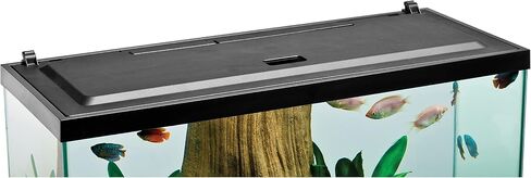 غطاء محرك السيارة Tetra LED مقاس 19.3125 بوصة × 9.375 بوصة × 2.5 بوصة، غطاء حوض السمك منخفض المستوى مع إضاءة مخفية، بلاستيك in Kuwait
