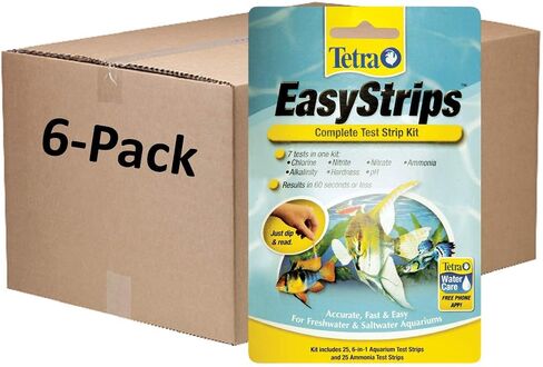 مجموعة Tetra EasyStrips الكاملة المكونة من 25 شريط اختبار 6 في 1 و25 شريط اختبار الأمونيا in Kuwait