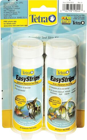 مجموعة Tetra EasyStrips الكاملة المكونة من 25 شريط اختبار 6 في 1 و25 شريط اختبار الأمونيا in Kuwait