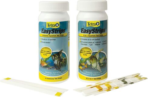 مجموعة Tetra EasyStrips الكاملة المكونة من 25 شريط اختبار 6 في 1 و25 شريط اختبار الأمونيا in Kuwait