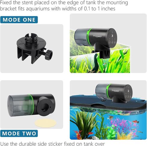 FREESEA Aquarium Automatic Fish Feeder: Vacation Timer Feeder for Fish Tank Electric Adjustable Auto Fish Food Dispenser 0.05 Gal & Two Fixed Methods in Saudi Arabia