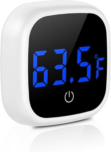LOFICOPER Digital Aquarium Thermometer, Stick-on Fish Tank Thermometer, Wireless Tank Temperature Sensor with LED Touch Screen, Battery, ℉, for Fresh Water, Tap Water, Marine Water in Kuwait