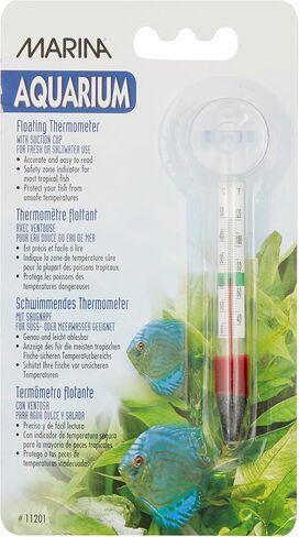 Marina Floating Thermometer for Betta Fish Tank with Suction Cup, Aquarium Thermometer, 11201A1 in Saudi Arabia
