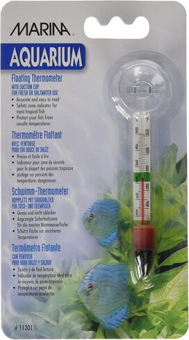 Marina Floating Thermometer for Betta Fish Tank with Suction Cup, Aquarium Thermometer, 11201A1 in Saudi Arabia