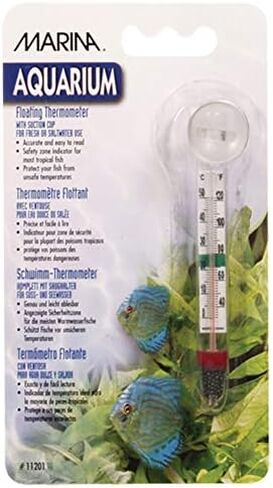 Marina Floating Thermometer for Betta Fish Tank with Suction Cup, Aquarium Thermometer, 11201A1 in Saudi Arabia