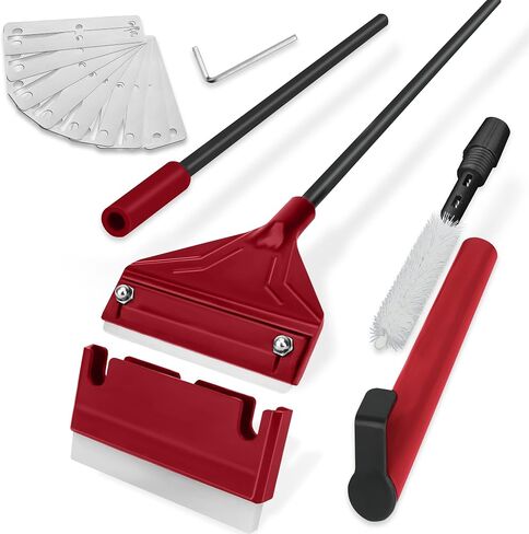 16.5’’ Professional Algae Scraper, Aquarium Blade Cleaner with 10 Pcs Replaceable Blades Stubborn Algae, Suitable for Water Tank Size Under 28 Gallons in Saudi Arabia