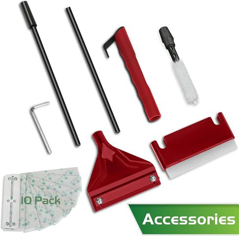 16.5’’ Professional Algae Scraper, Aquarium Blade Cleaner with 10 Pcs Replaceable Blades Stubborn Algae, Suitable for Water Tank Size Under 28 Gallons in Saudi Arabia