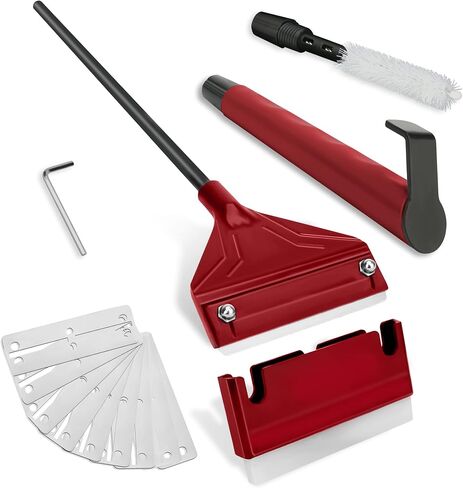 16.5’’ Professional Algae Scraper, Aquarium Blade Cleaner with 10 Pcs Replaceable Blades Stubborn Algae, Suitable for Water Tank Size Under 28 Gallons in Saudi Arabia