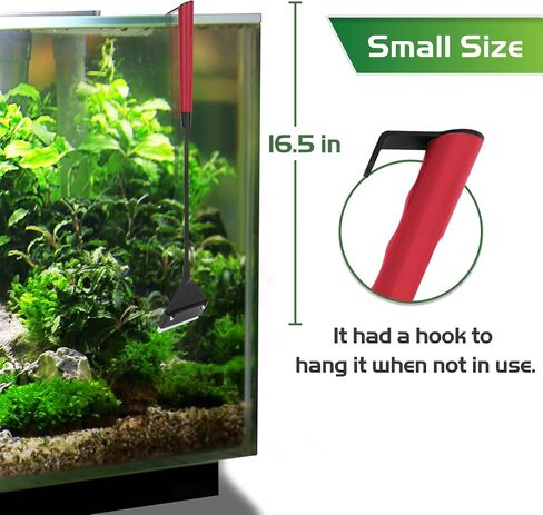 16.5’’ Professional Algae Scraper, Aquarium Blade Cleaner with 10 Pcs Replaceable Blades Stubborn Algae, Suitable for Water Tank Size Under 28 Gallons in Saudi Arabia